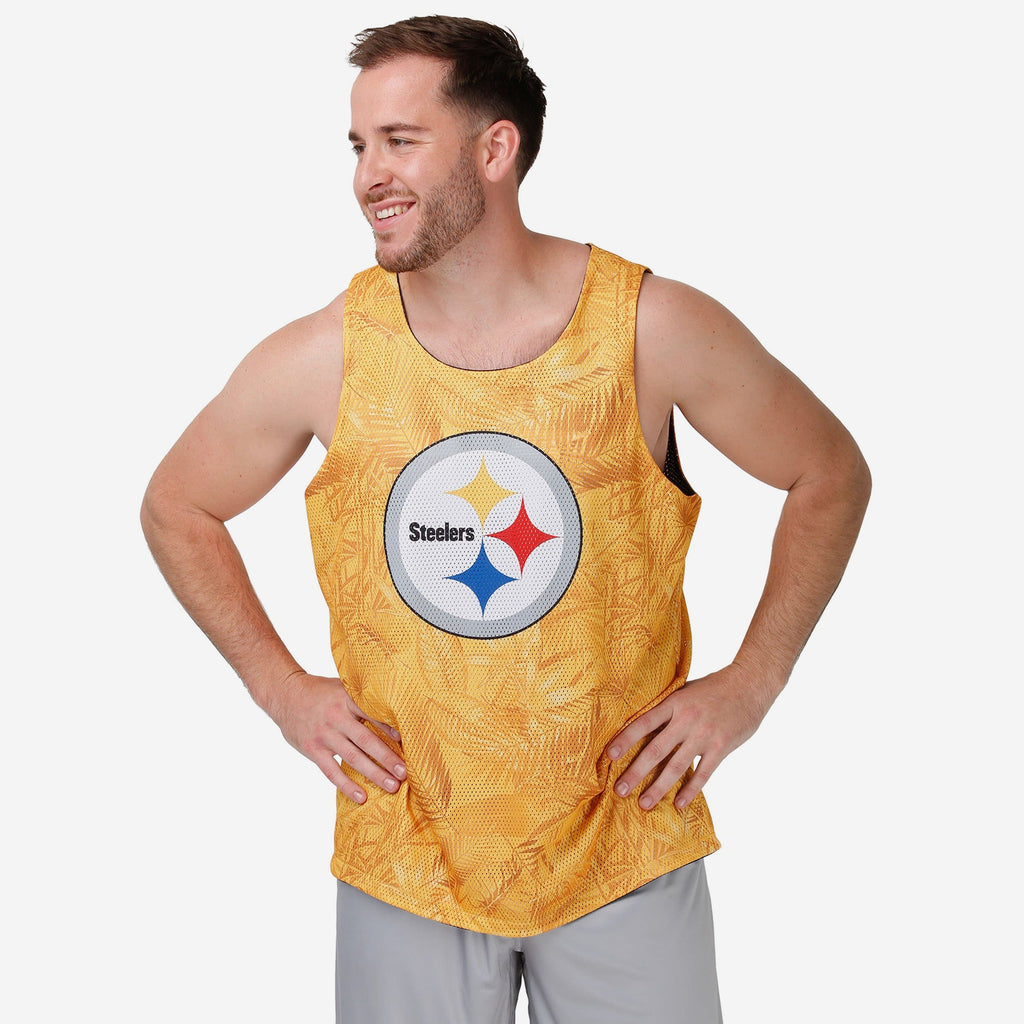 Pittsburgh Steelers Reversible Floral Change-Up Sleeveless Top FOCO S - FOCO.com