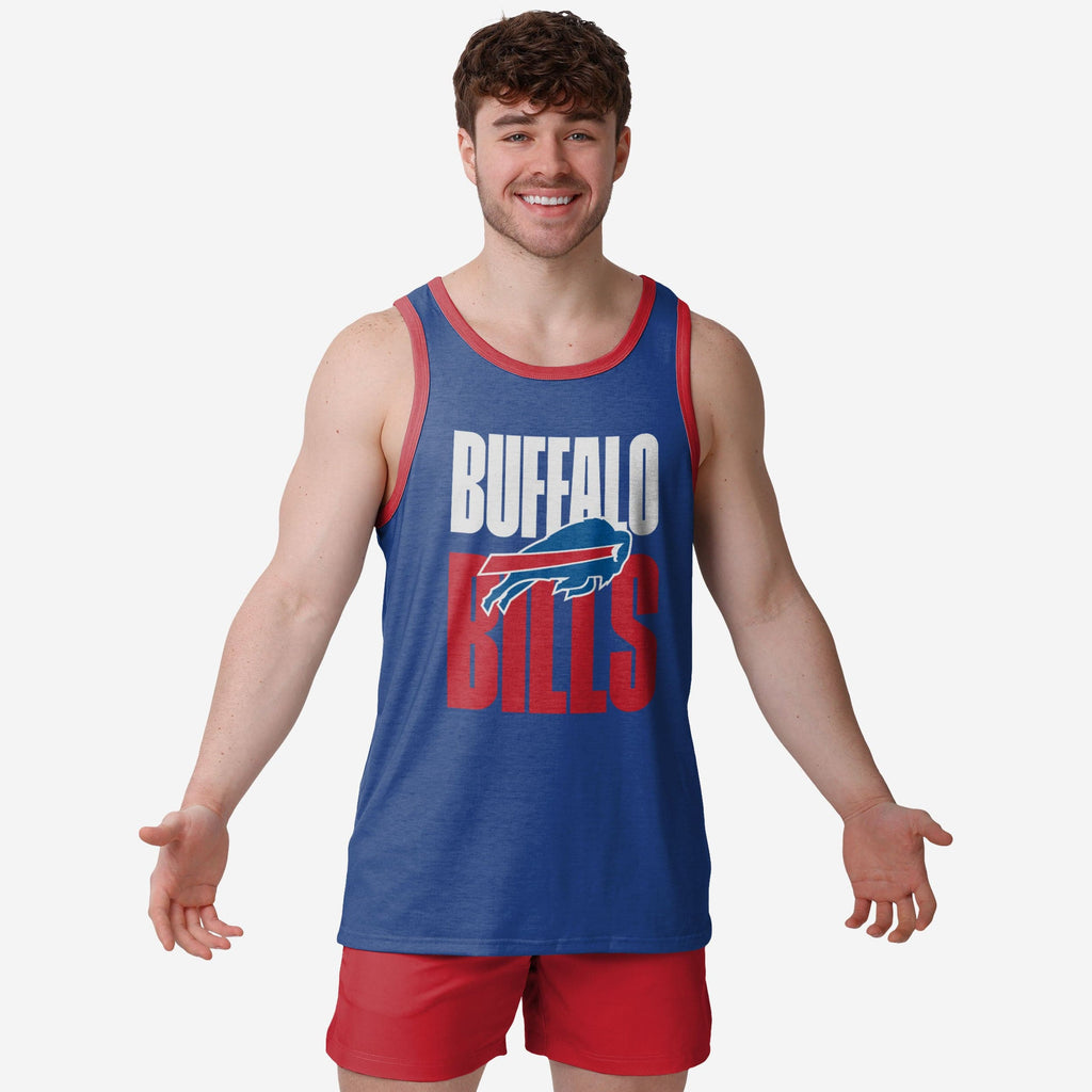 Buffalo Bills Solid Wordmark Sleeveless Top FOCO S - FOCO.com