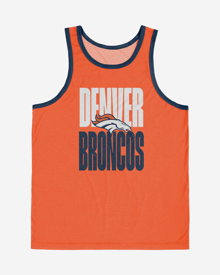 Denver Broncos Solid Wordmark Sleeveless Top FOCO - FOCO.com