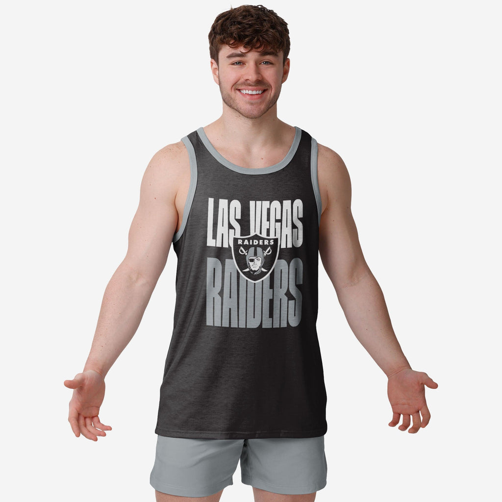 Las Vegas Raiders Solid Wordmark Sleeveless Top FOCO S - FOCO.com