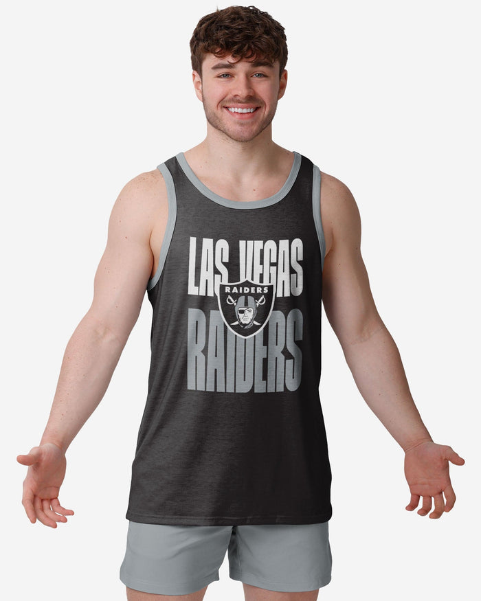 Las Vegas Raiders Solid Wordmark Sleeveless Top FOCO S - FOCO.com