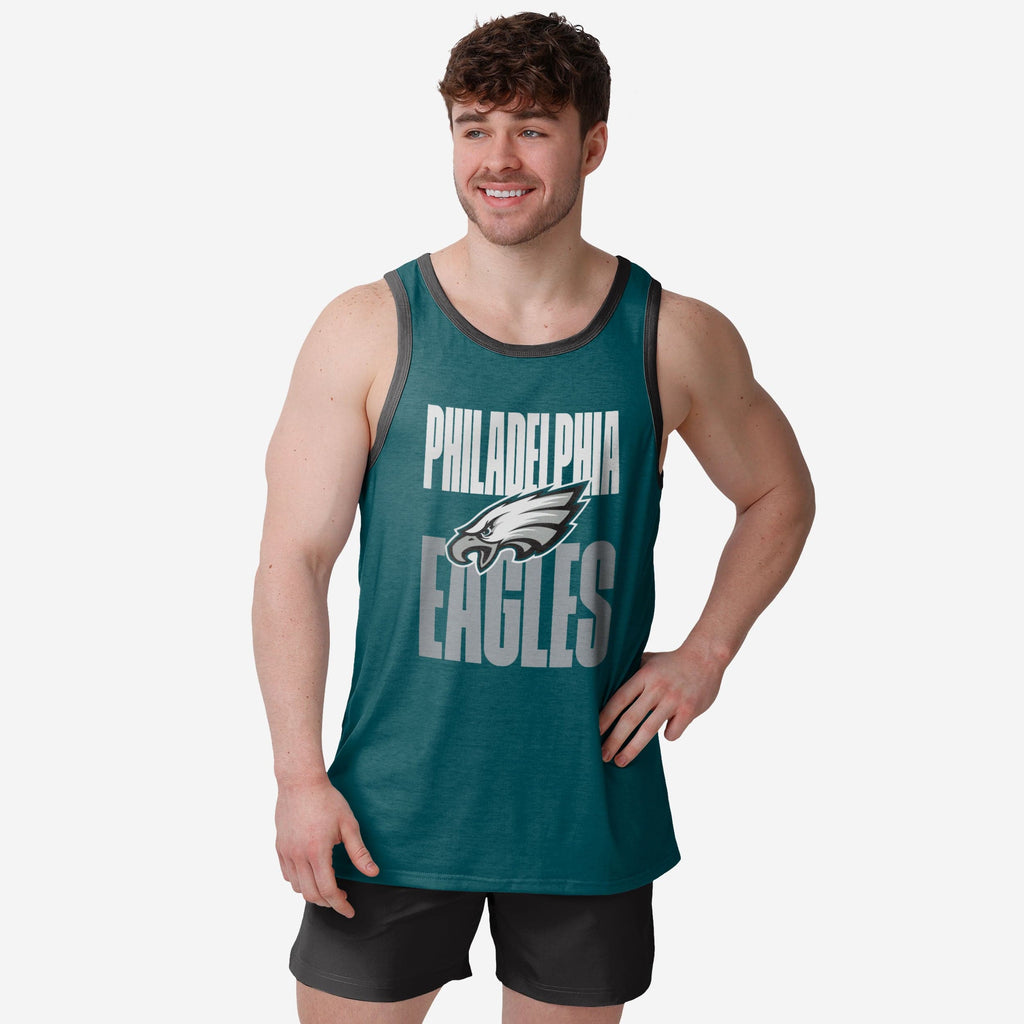 Philadelphia Eagles Solid Wordmark Sleeveless Top FOCO S - FOCO.com