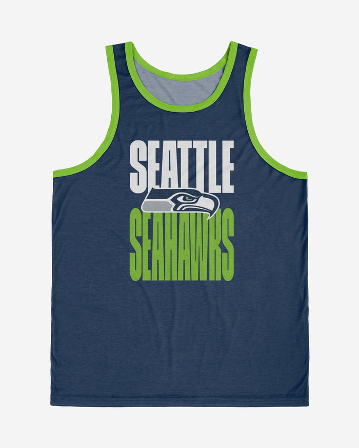 Seattle Seahawks Solid Wordmark Sleeveless Top FOCO - FOCO.com