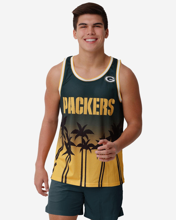 Green Bay Packers Sunset Sleeveless Top FOCO S - FOCO.com