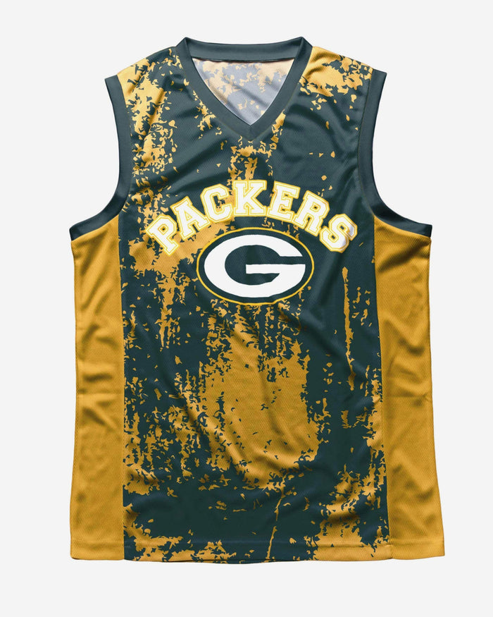 Green Bay Packers Mesh V-Neck Jersey Tank Top FOCO - FOCO.com