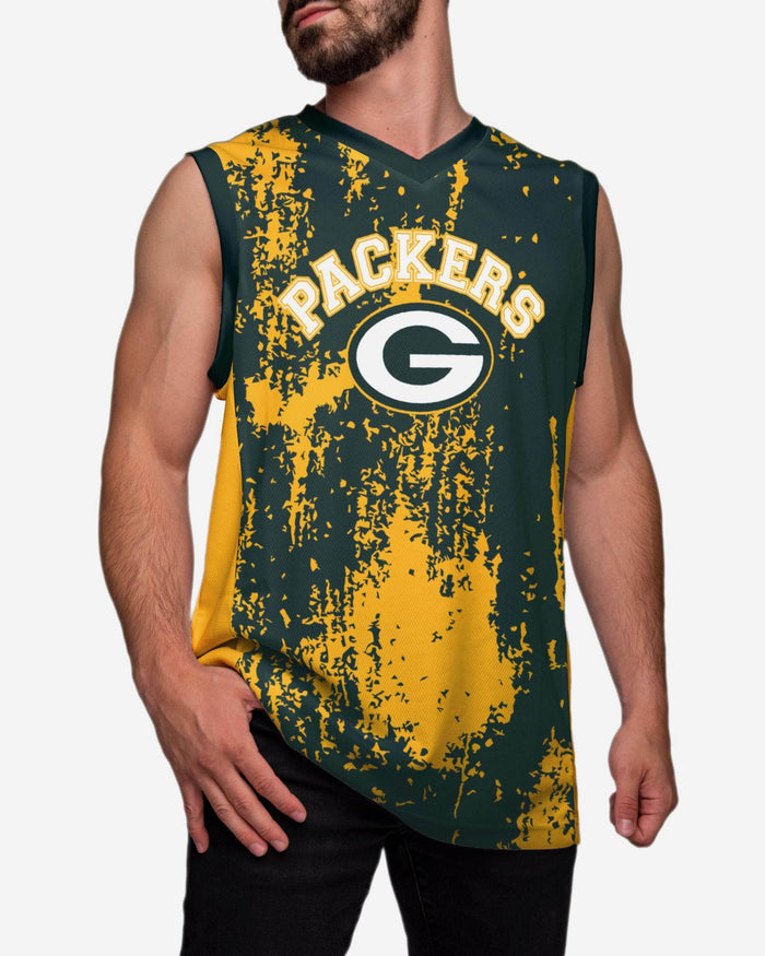 Green Bay Packers Mesh V-Neck Jersey Tank Top FOCO M - FOCO.com