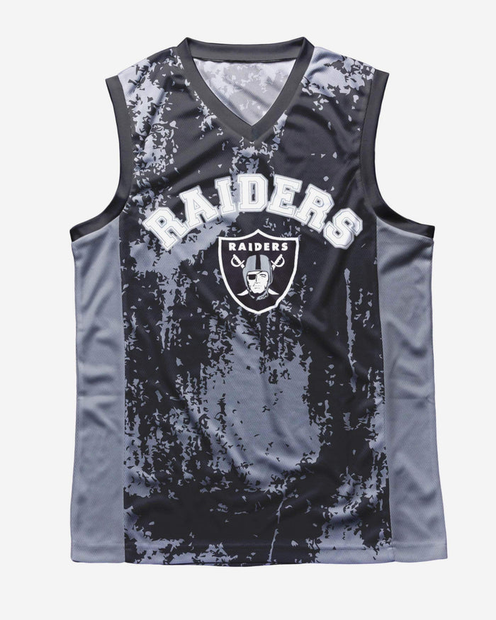 Las Vegas Raiders Mesh V-Neck Jersey Tank Top FOCO - FOCO.com