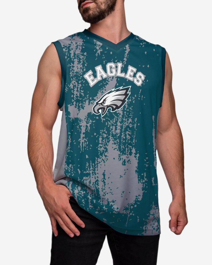 Philadelphia Eagles Mesh V-Neck Jersey Tank Top FOCO M - FOCO.com