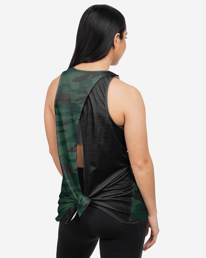 Camo Womens Tie-Breaker Sleeveless Top FOCO S - FOCO.com