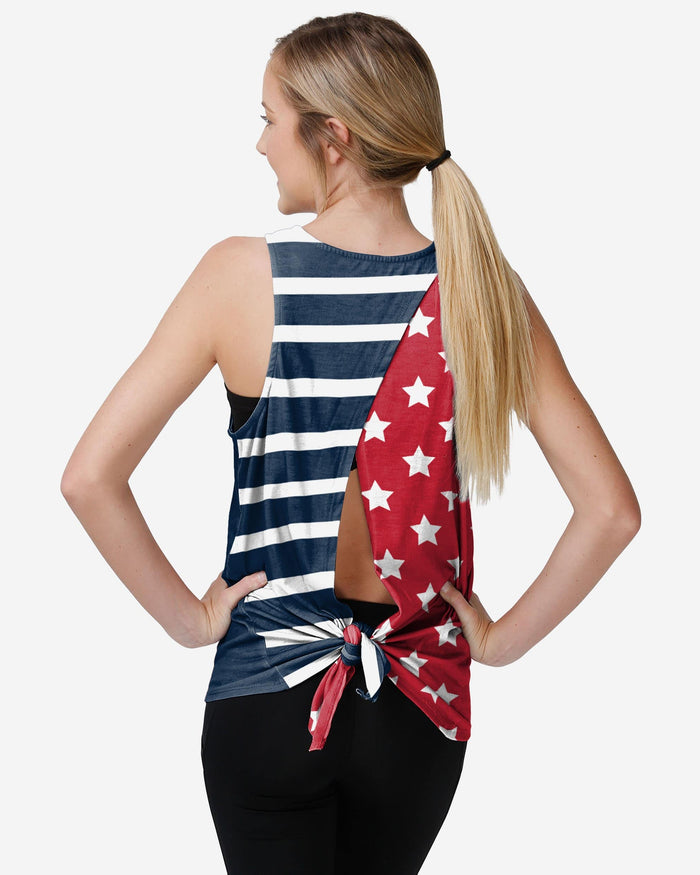 Atlanta Braves Womens Americana Tie-Breaker Sleeveless Top FOCO S - FOCO.com