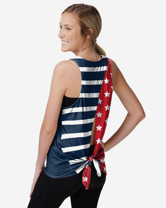 Boston Red Sox Womens Americana Tie-Breaker Sleeveless Top FOCO S - FOCO.com