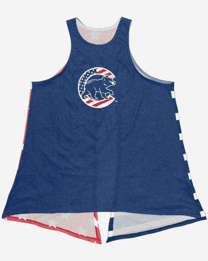 Chicago Cubs Womens Americana Tie-Breaker Sleeveless Top FOCO - FOCO.com