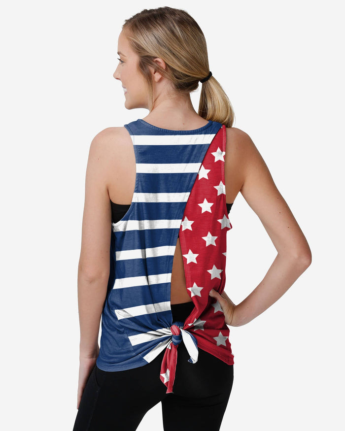 Chicago Cubs Womens Americana Tie-Breaker Sleeveless Top FOCO S - FOCO.com