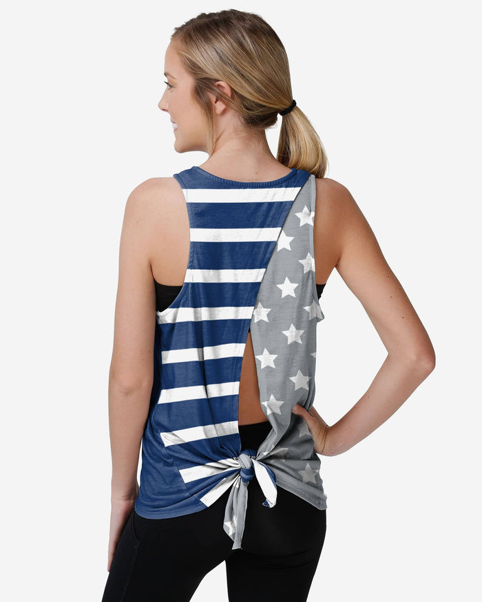 Los Angeles Dodgers Womens Americana Tie-Breaker Sleeveless Top FOCO S - FOCO.com