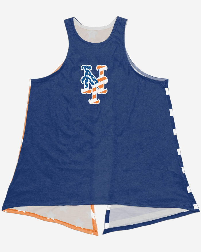 New York Mets Womens Americana Tie-Breaker Sleeveless Top FOCO - FOCO.com