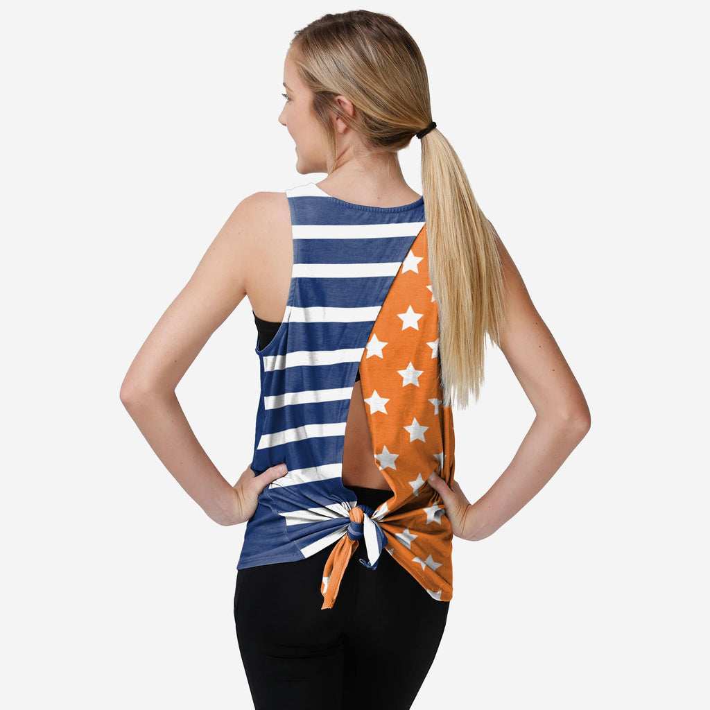 New York Mets Womens Americana Tie-Breaker Sleeveless Top FOCO S - FOCO.com