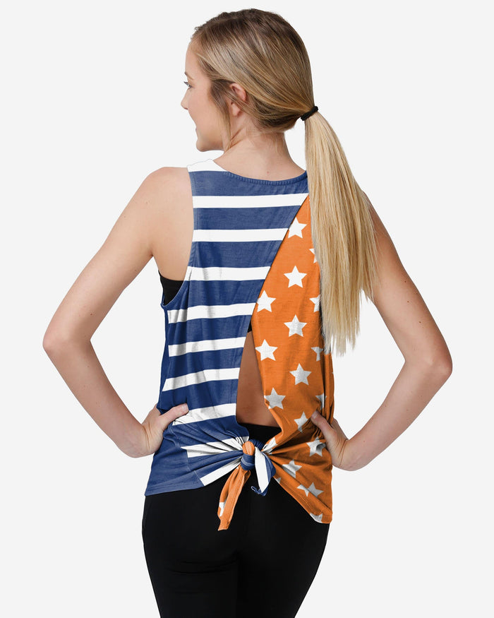 New York Mets Womens Americana Tie-Breaker Sleeveless Top FOCO S - FOCO.com