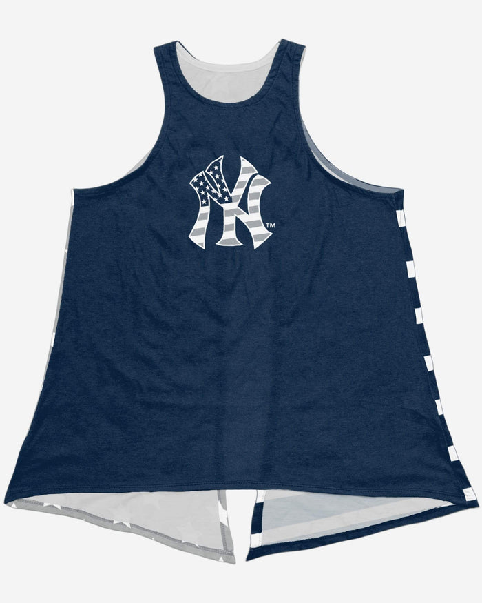 New York Yankees Womens Americana Tie-Breaker Sleeveless Top FOCO - FOCO.com