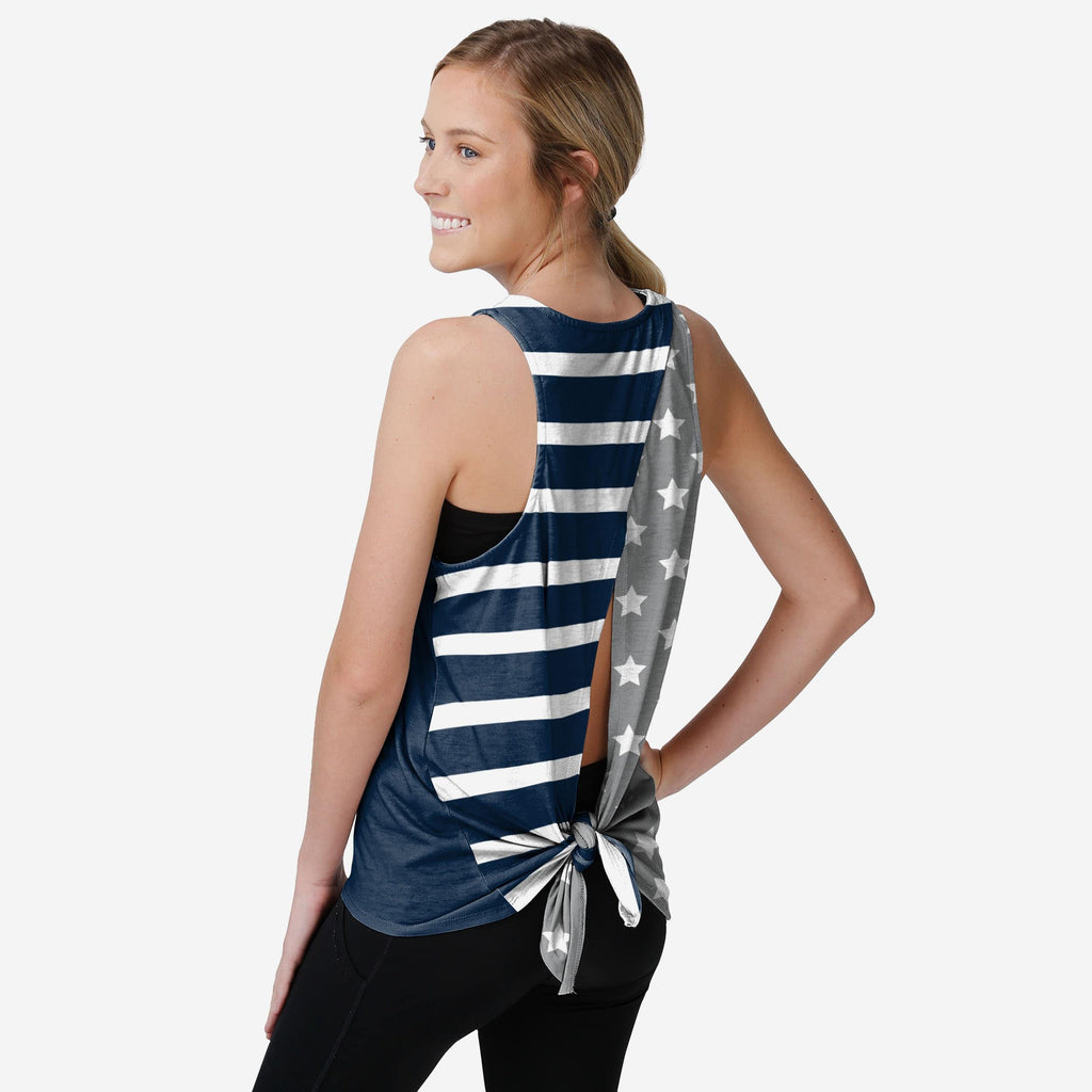 New York Yankees Womens Americana Tie-Breaker Sleeveless Top FOCO S - FOCO.com