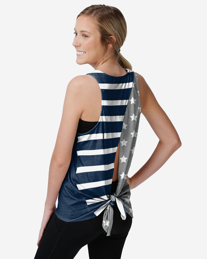 New York Yankees Womens Americana Tie-Breaker Sleeveless Top FOCO S - FOCO.com