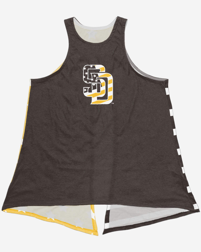 San Diego Padres Womens Americana Tie-Breaker Sleeveless Top FOCO - FOCO.com