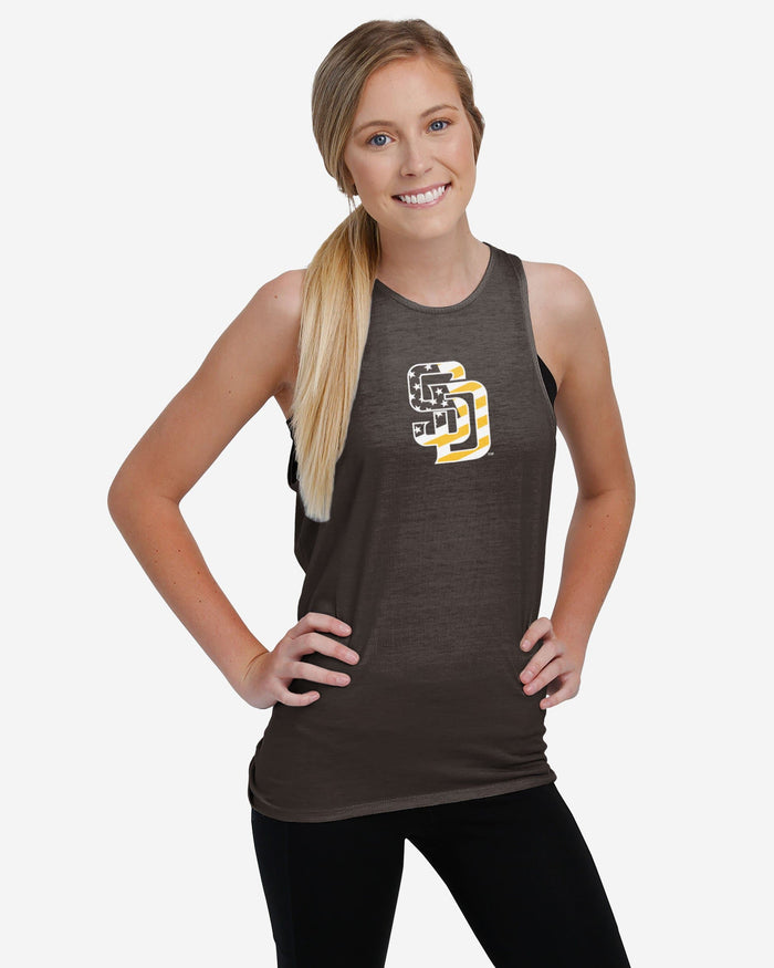 San Diego Padres Womens Americana Tie-Breaker Sleeveless Top FOCO - FOCO.com