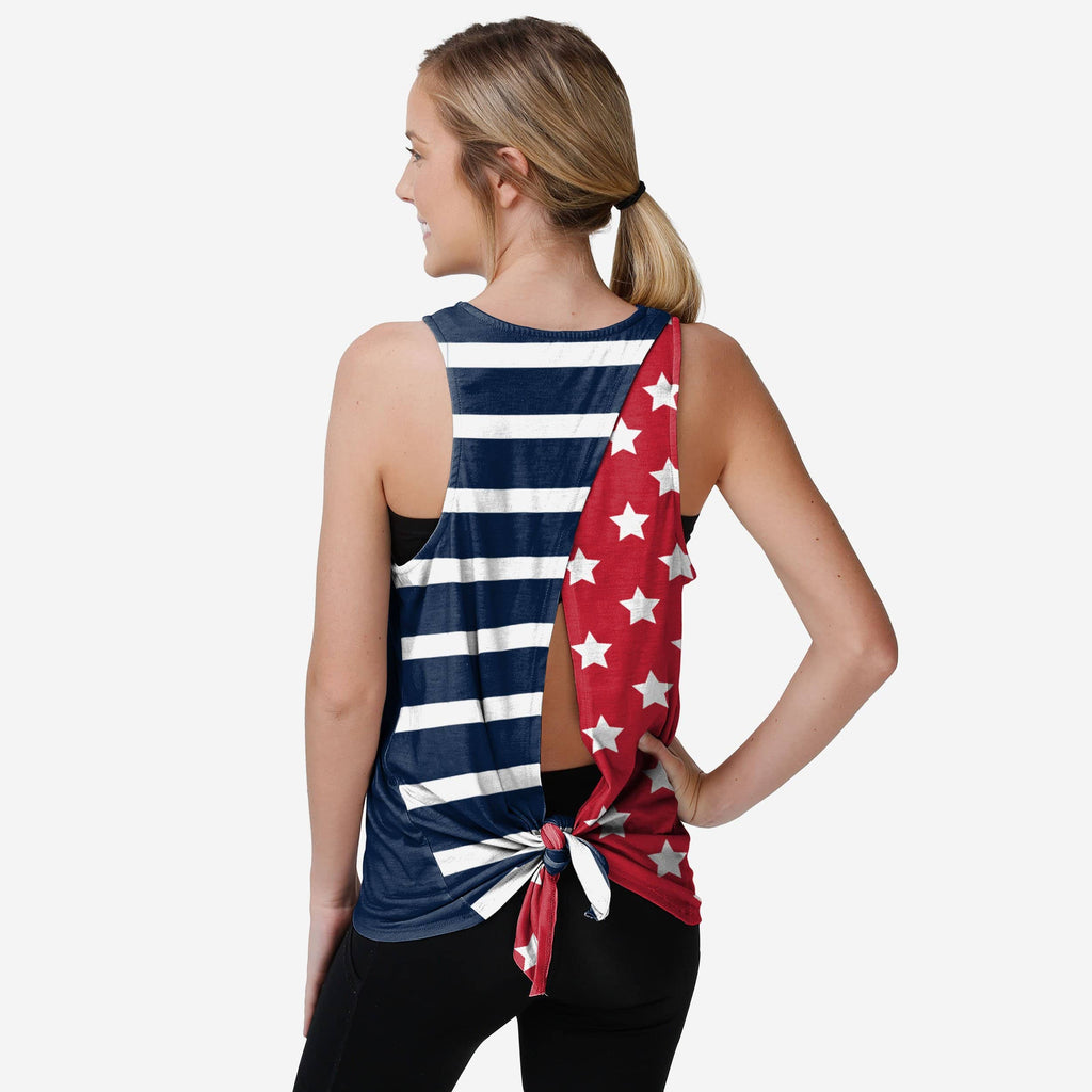 Washington Nationals Womens Americana Tie-Breaker Sleeveless Top FOCO S - FOCO.com