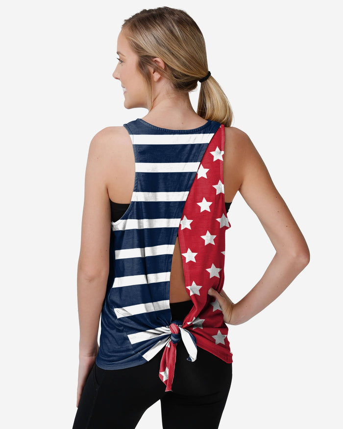 Washington Nationals Womens Americana Tie-Breaker Sleeveless Top FOCO S - FOCO.com