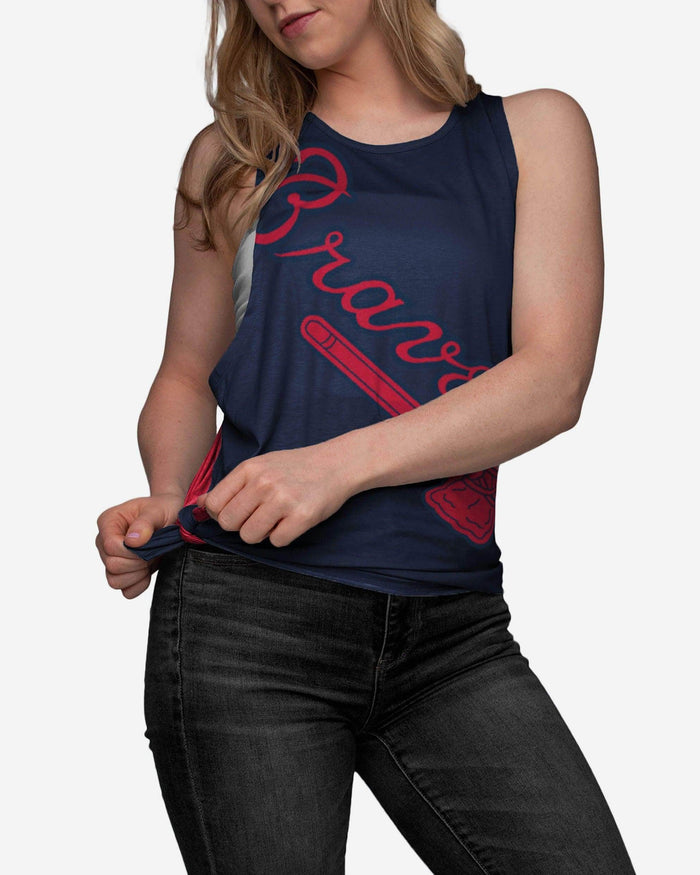 Atlanta Braves Womens Side-Tie Sleeveless Top FOCO - FOCO.com