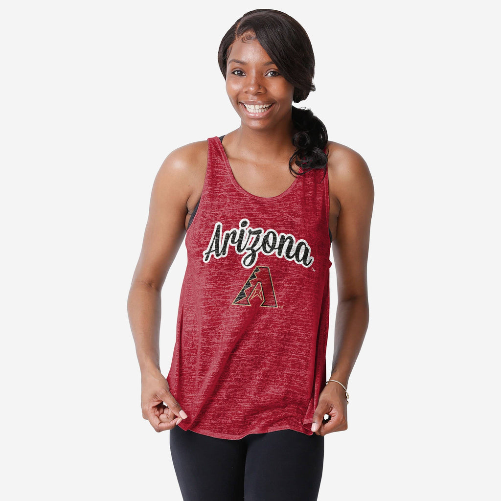 Arizona Diamondbacks Womens Burn Out Sleeveless Top FOCO S - FOCO.com