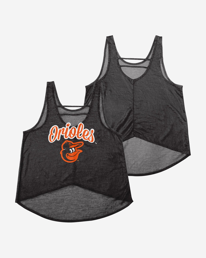 Baltimore Orioles Womens Burn Out Sleeveless Top FOCO - FOCO.com