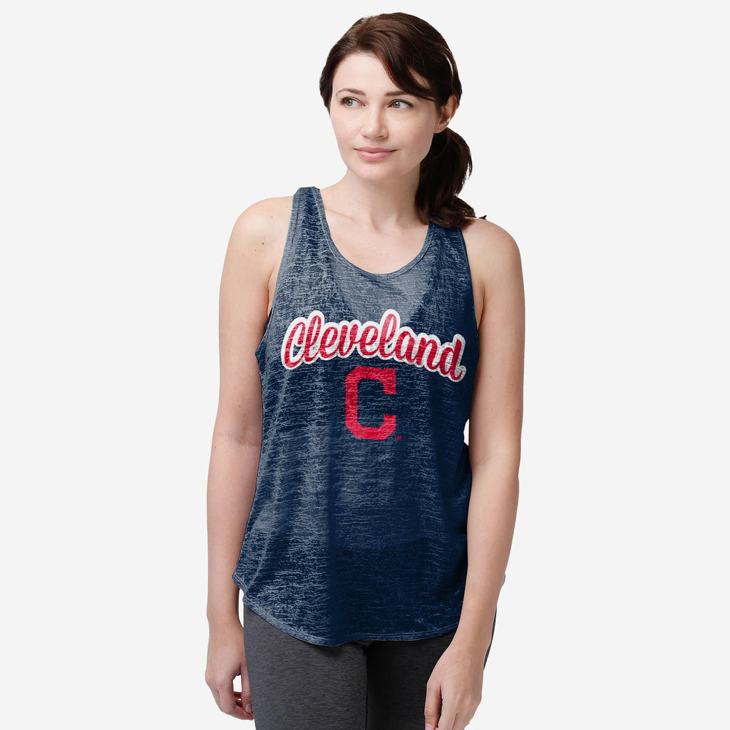 Cleveland Guardians Womens Original Burn Out Sleeveless Top FOCO S - FOCO.com