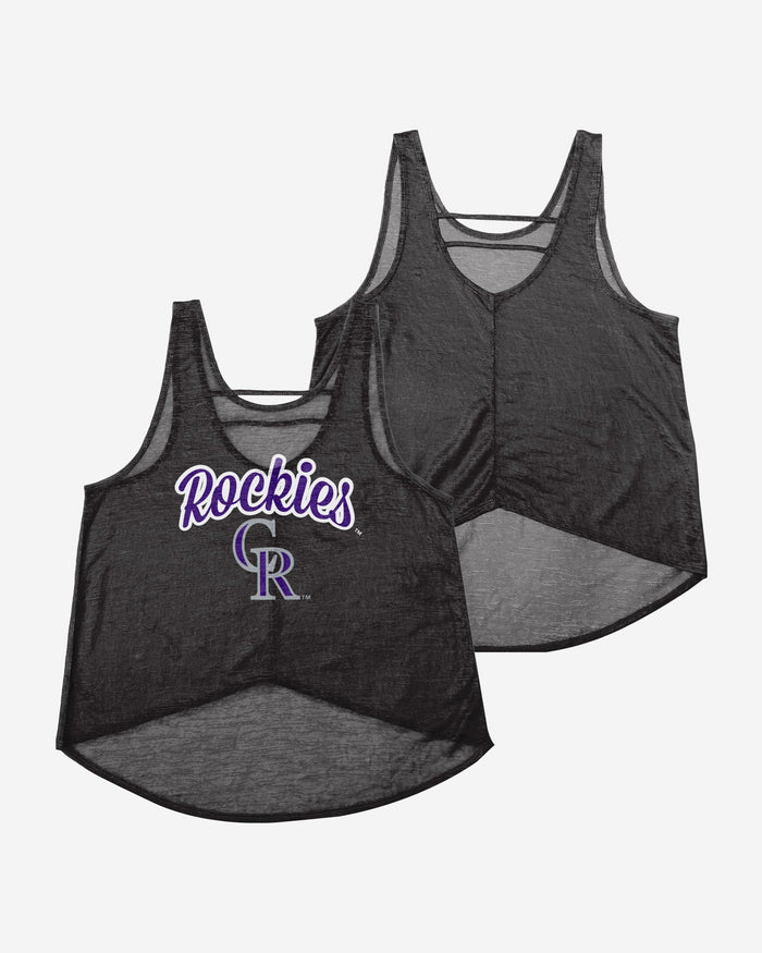 Colorado Rockies Womens Burn Out Sleeveless Top FOCO - FOCO.com