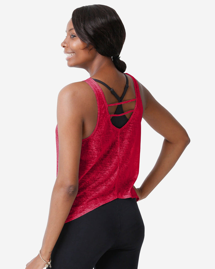 Cincinnati Reds Womens Burn Out Sleeveless Top FOCO - FOCO.com