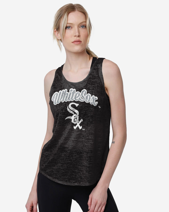 Chicago White Sox Womens Burn Out Sleeveless Top FOCO S - FOCO.com