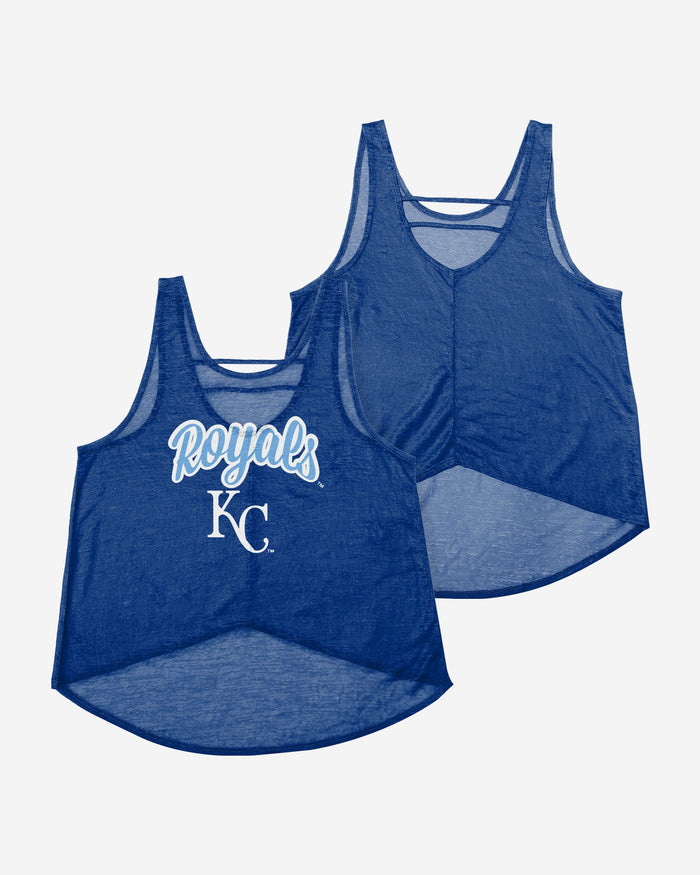 Kansas City Royals Womens Burn Out Sleeveless Top FOCO - FOCO.com