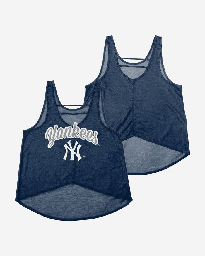 New York Yankees Womens Burn Out Sleeveless Top FOCO - FOCO.com