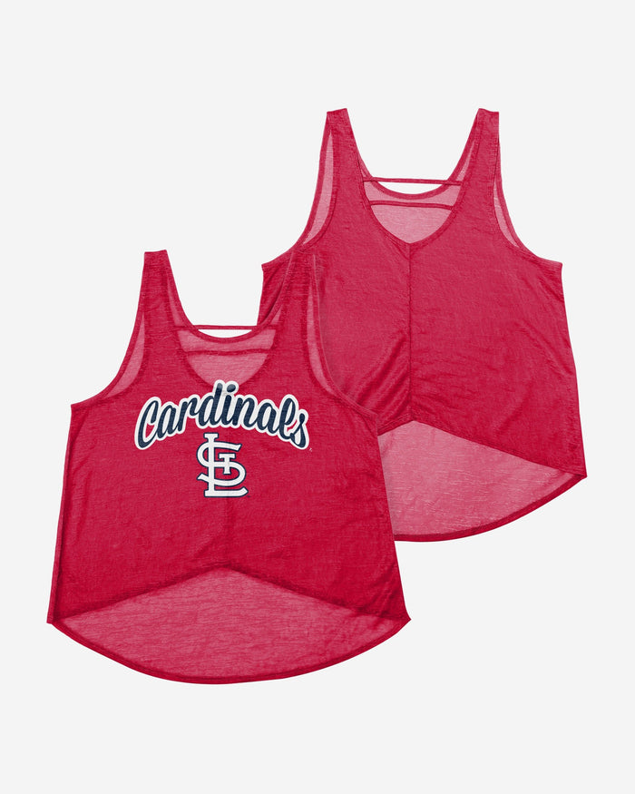 St Louis Cardinals Womens Burn Out Sleeveless Top FOCO - FOCO.com