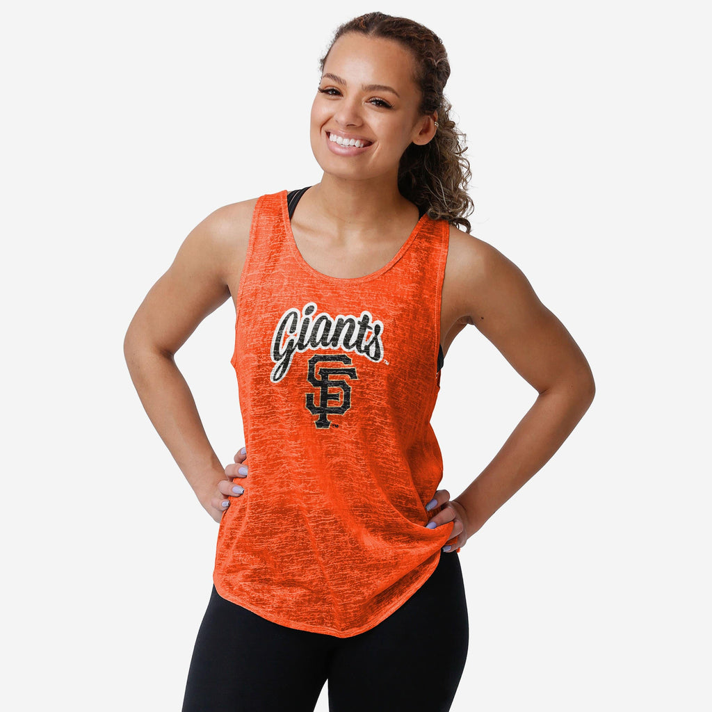 San Francisco Giants Womens Burn Out Sleeveless Top FOCO S - FOCO.com