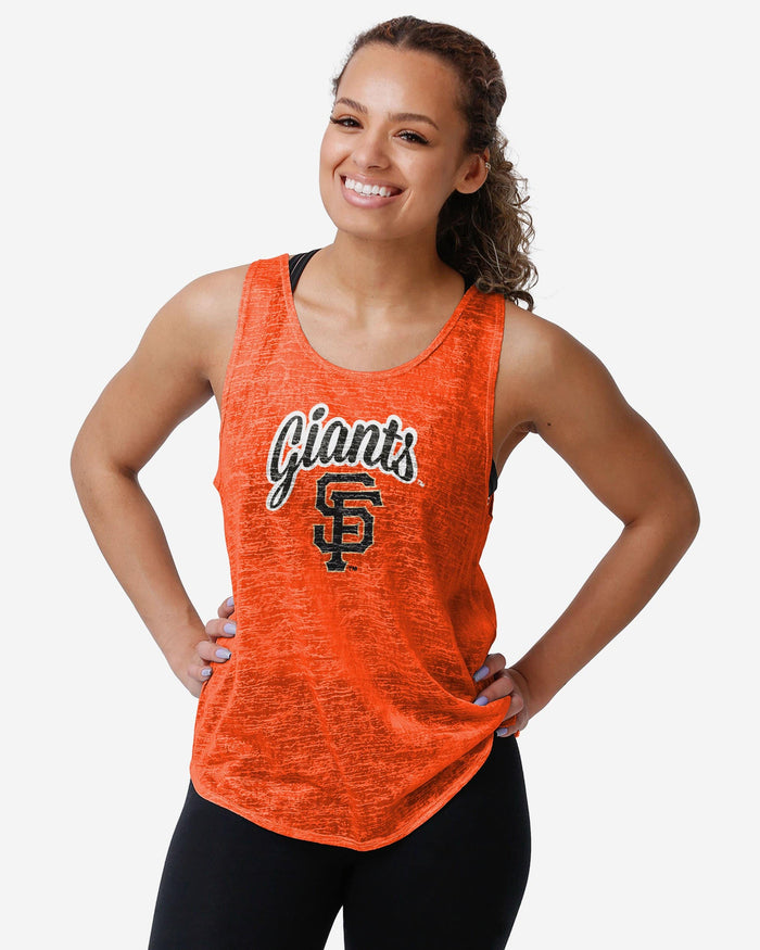 San Francisco Giants Womens Burn Out Sleeveless Top FOCO S - FOCO.com