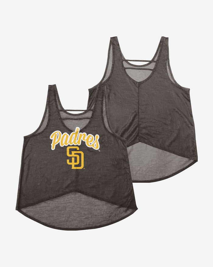 San Diego Padres Womens Burn Out Sleeveless Top FOCO - FOCO.com