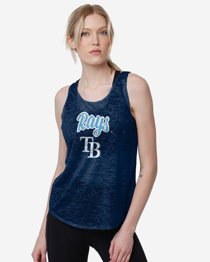 Tampa Bay Rays Womens Burn Out Sleeveless Top FOCO S - FOCO.com