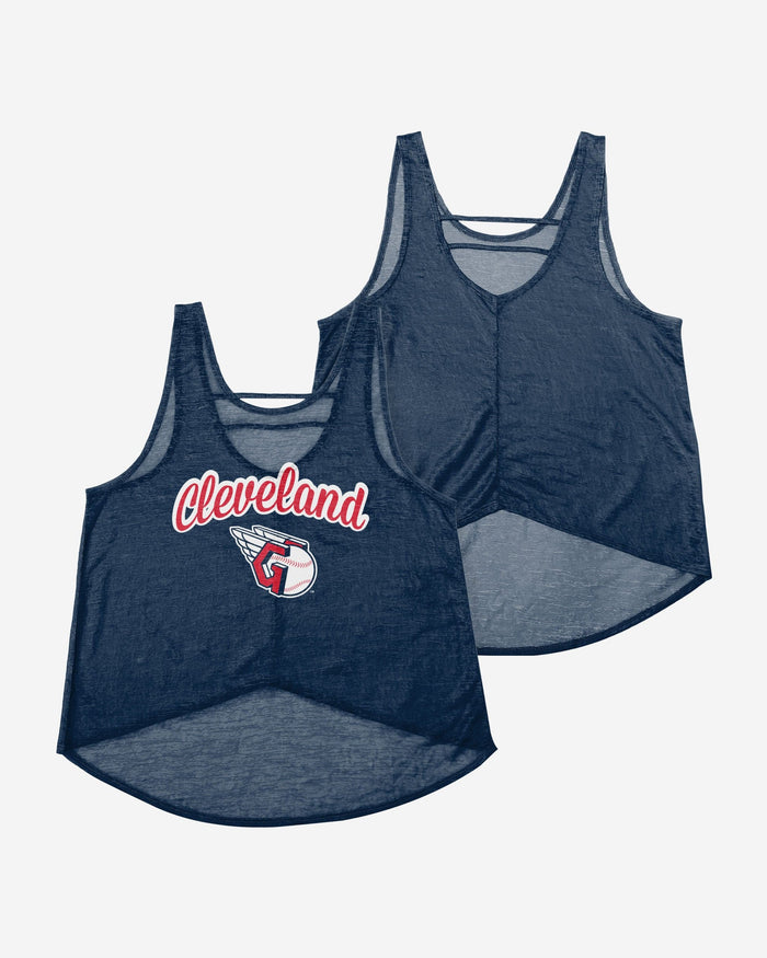 Cleveland Guardians Womens Burn Out Sleeveless Top FOCO - FOCO.com