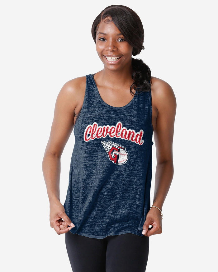 Cleveland Guardians Womens Burn Out Sleeveless Top FOCO S - FOCO.com