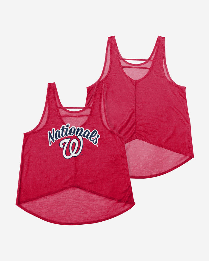 Washington Nationals Womens Burn Out Sleeveless Top FOCO - FOCO.com