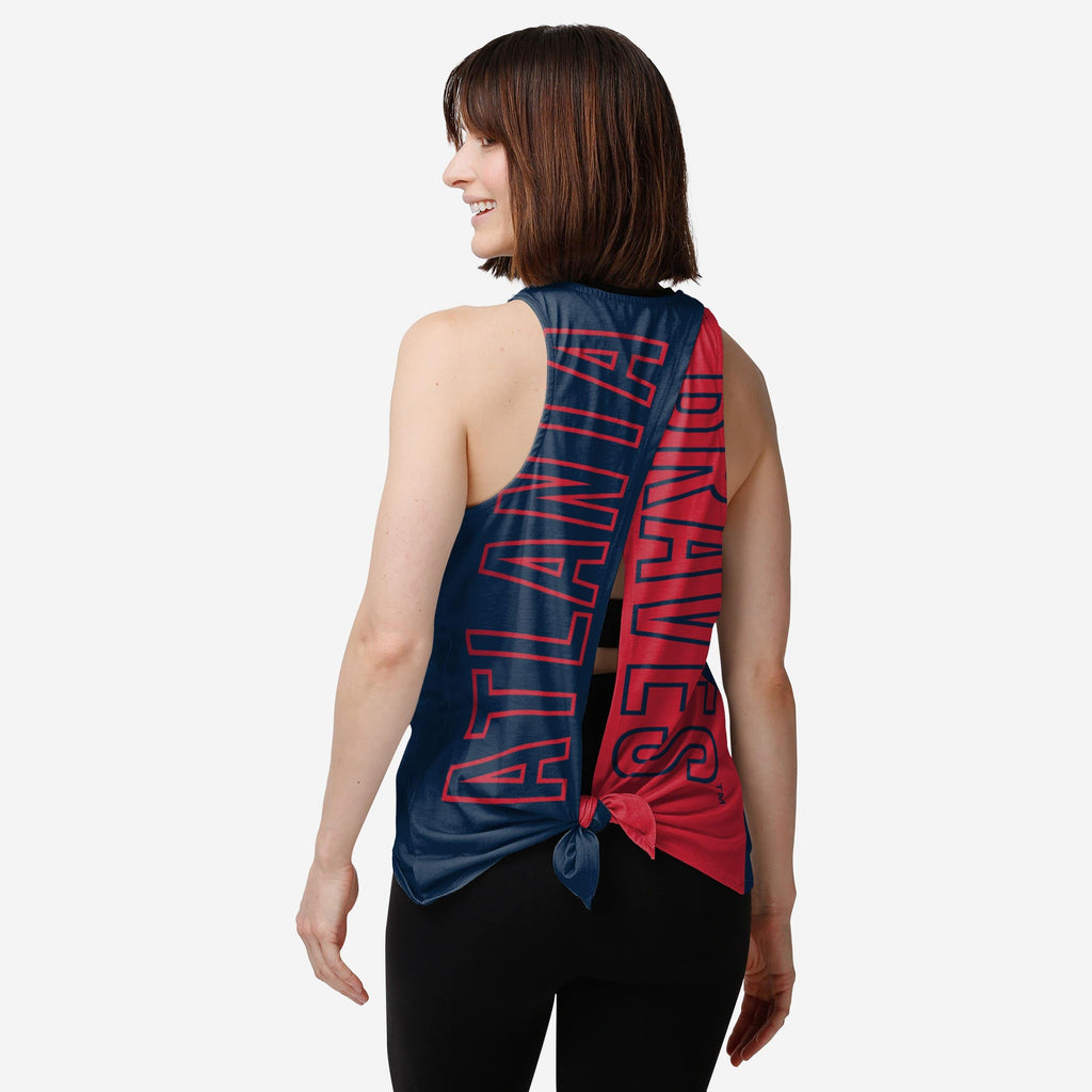 Atlanta Braves Womens Tie-Breaker Sleeveless Top FOCO S - FOCO.com