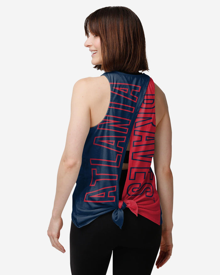 Atlanta Braves Womens Tie-Breaker Sleeveless Top FOCO S - FOCO.com