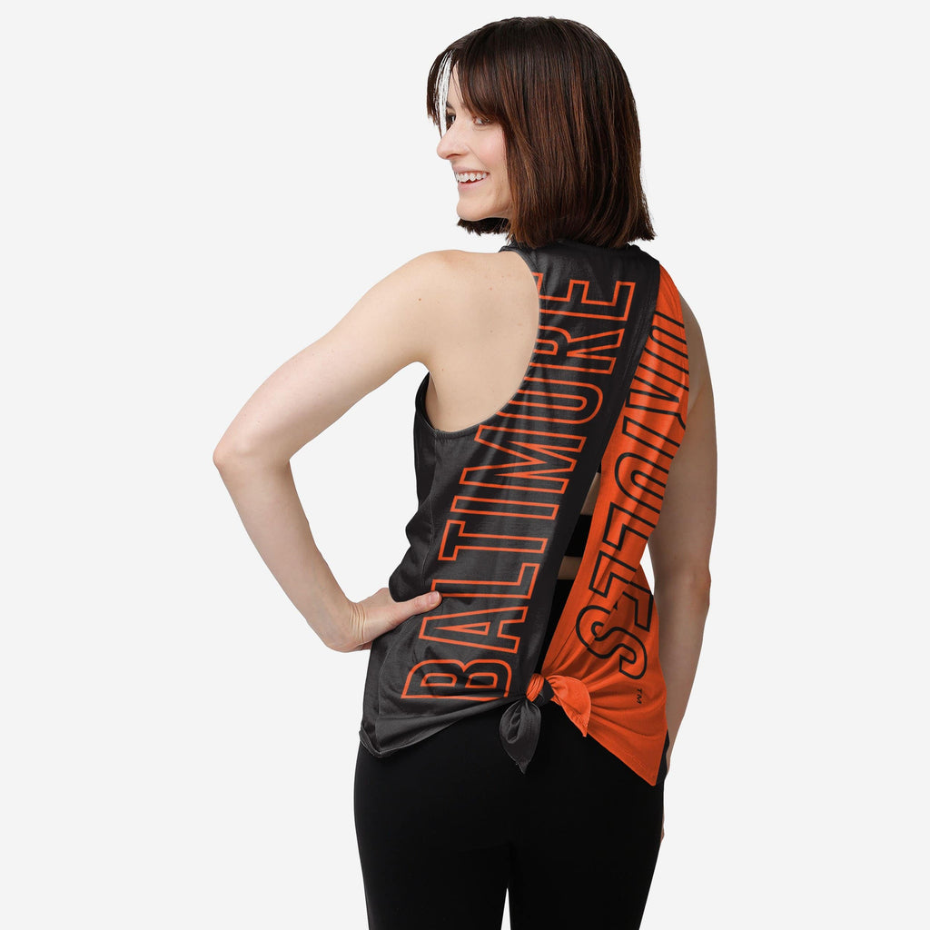 Baltimore Orioles Womens Tie-Breaker Sleeveless Top FOCO S - FOCO.com