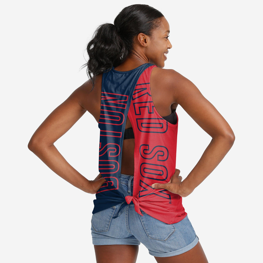 Boston Red Sox Womens Tie-Breaker Sleeveless Top FOCO S - FOCO.com