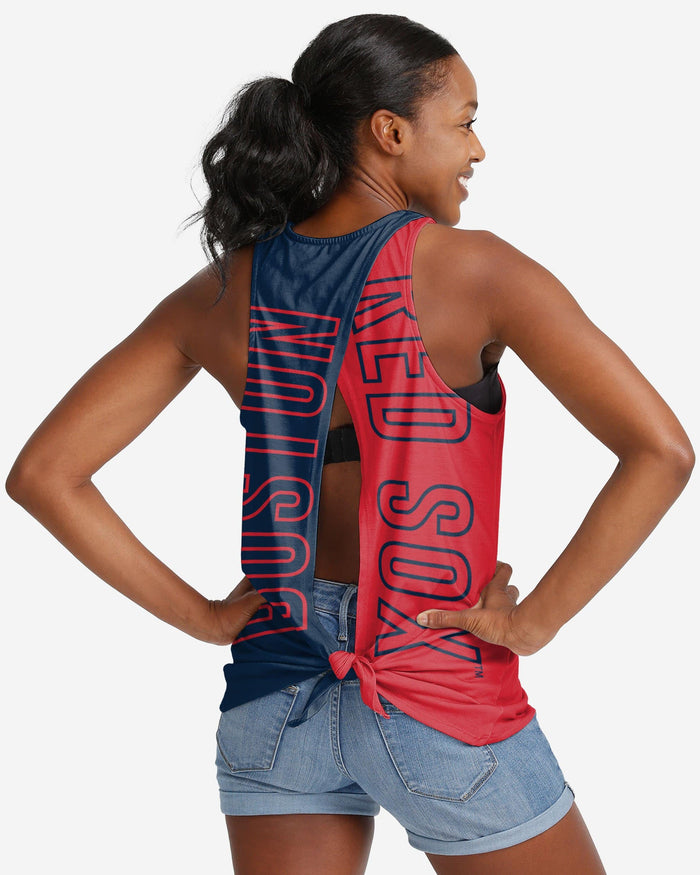 Boston Red Sox Womens Tie-Breaker Sleeveless Top FOCO S - FOCO.com